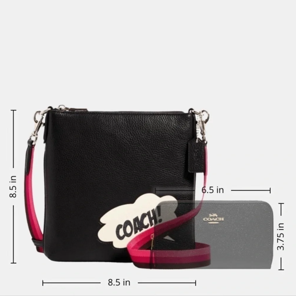 Authentic Coach Marvel Crossbody Comic Theme NWOT - Picture 8 of 13